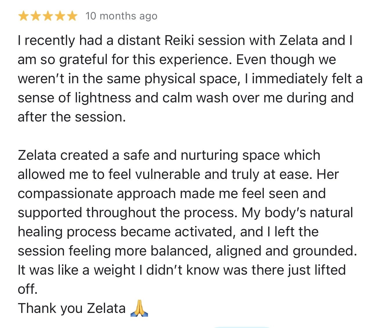 Client testimonial